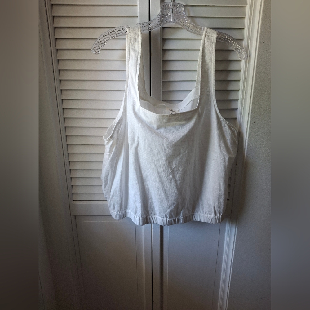 a.n.a White Relaxed Sleeveless Tank Top